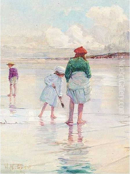 On The Beach Oil Painting by Walter Bonner Gash