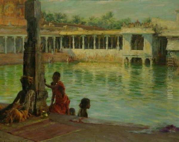 L'etang Du Lys D'or, Madura Oil Painting by Constant Georges Gaste