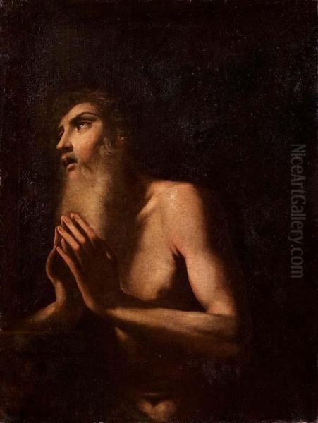 San Girolamo In Preghiera Oil Painting by Gervasio Gatti