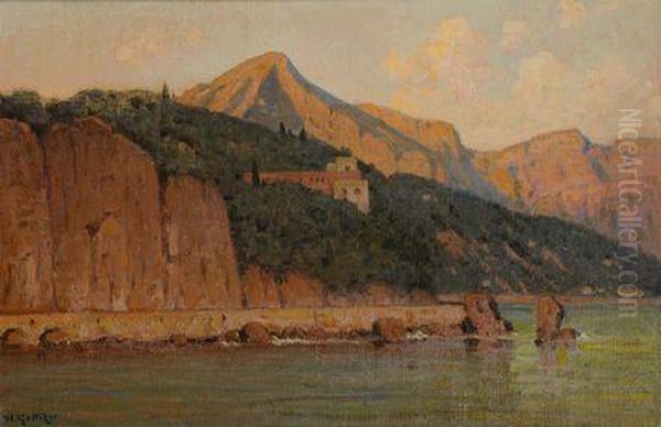 Veduta Di Paraggi Oil Painting by Hermann Gattiker