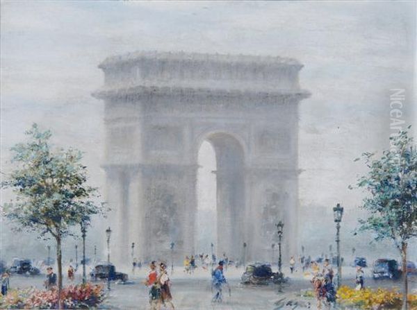 Place De L'etoile Oil Painting by Paul Gauci