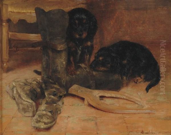 Aux Pieds Du Maitre Oil Painting by Alphonse Gaudefroy