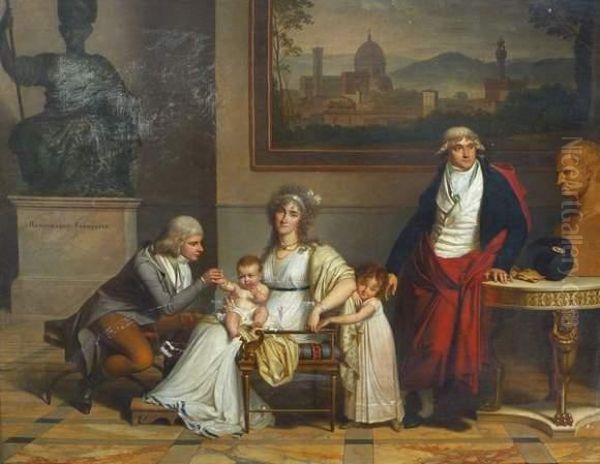 La Famille Miot De Melito Oil Painting by Louis Gauffier