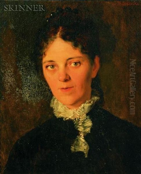 Portrait Of A Young Woman Oil Painting by Ignaz Marcel Gaugengigl