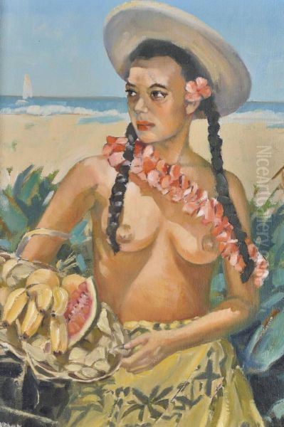 South Sea Island Girl Oil Painting by Paul Gauguin