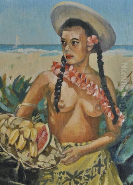 South Sea Island Girl Oil Painting by Paul Gauguin