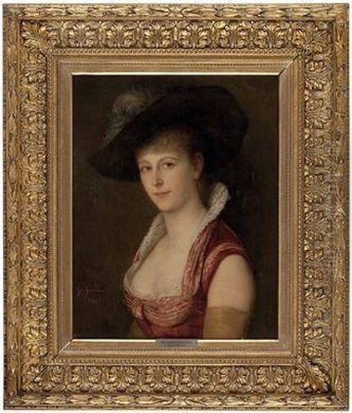 Portrait Der Primaballerina Bertha Linda Oil Painting by Gustav Gaul