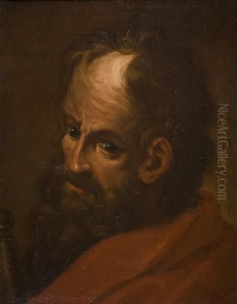 Testa Di Carattere Oil Painting by Giovanni Battista (Baciccio) Gaulli