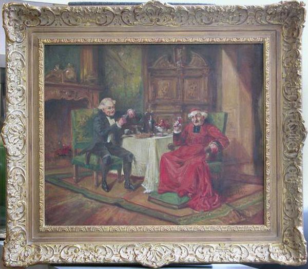 La Degustation Du Vin. Oil Painting by Leon Ambroise Gauthier