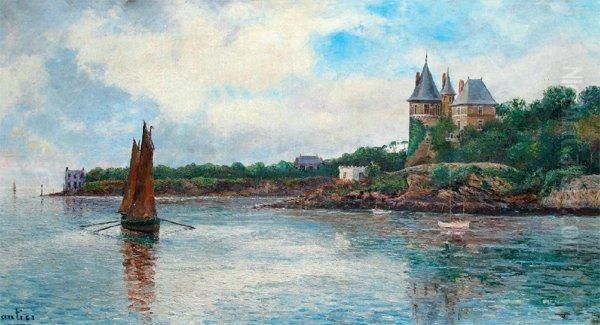  Chateau Dans L'estuaire  Oil Painting by Albert Gautier