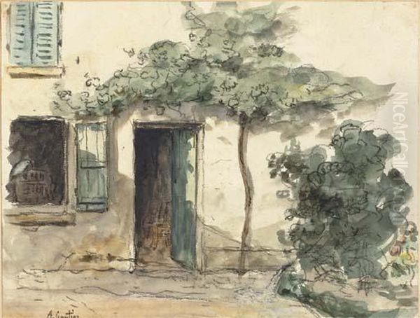 La Maison De Daumier A Valmondois Oil Painting by Armand Desire Gautier