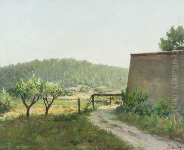 Paysage En Provence Oil Painting by Louis Francois Gautier