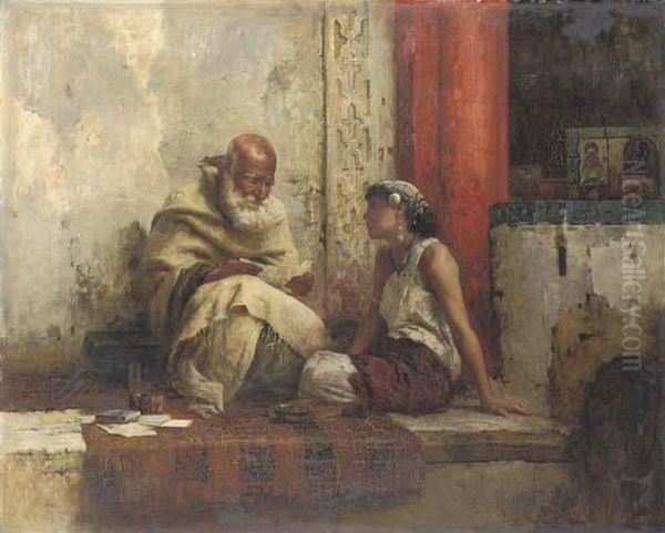 Moorish Scribe Oil Painting by Robert Gavin