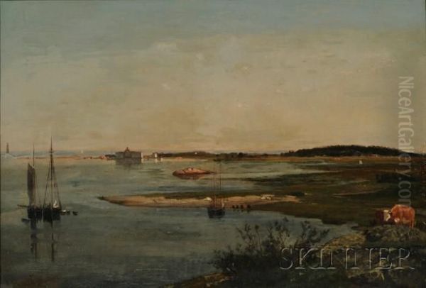 Cohasset Harbour Oil Painting by Winckworth Allan Gay