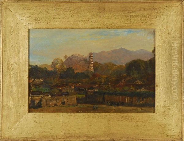 Landscape Of Japan Oil Painting by Winckworth Allan Gay