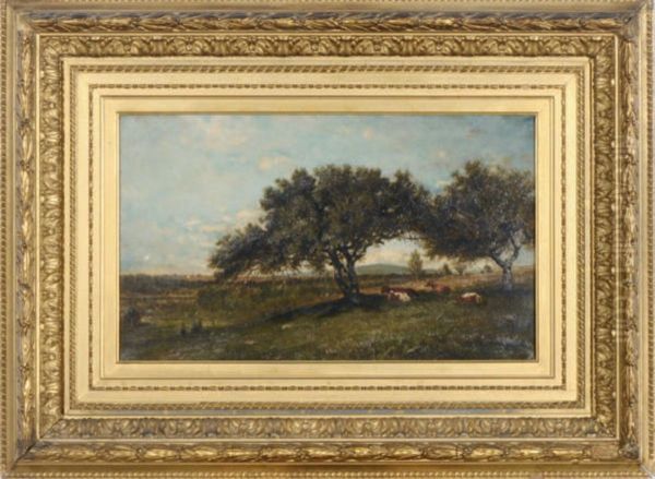 Pastoral Landscape With Cows Oil Painting by Winckworth Allan Gay