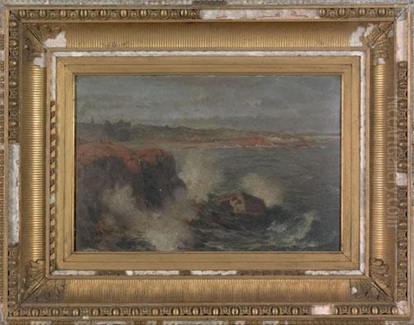 New England Coastal Scene Oil Painting by Winckworth Allan Gay