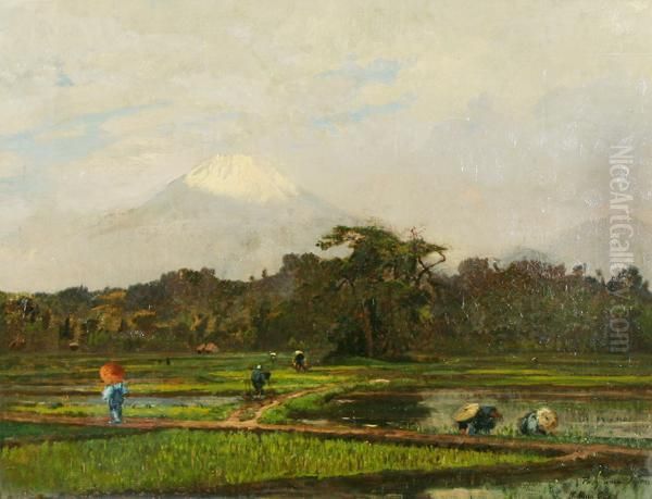 Fuji-ama, Japan Oil Painting by Winckworth Allan Gay