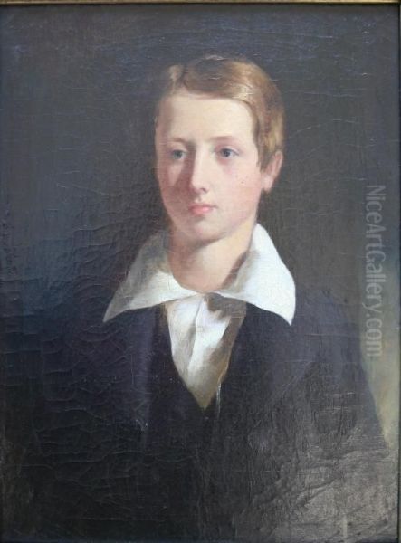 Geddes, Ara Portraits Of Two Boys Oil Painting by Andrew Geddes