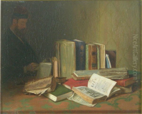 A Literary Connoisseur Oil Painting by William Geddes