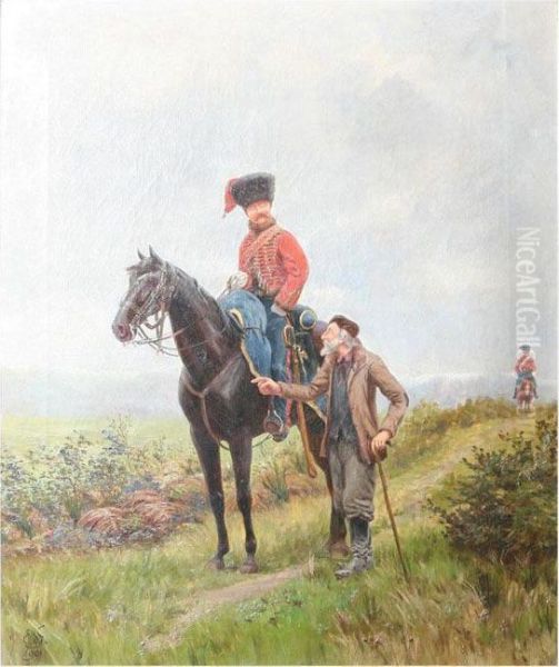 Cossack Oil Painting by Edouard Geelhand