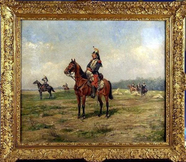 [la Cavalerie] Oil Painting by Edouard Geelhand