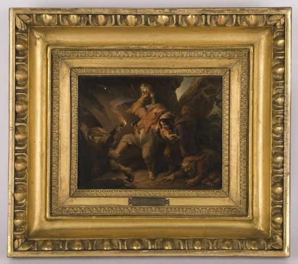 A Mythological Scene Oil Painting by Carl Joseph Geiger