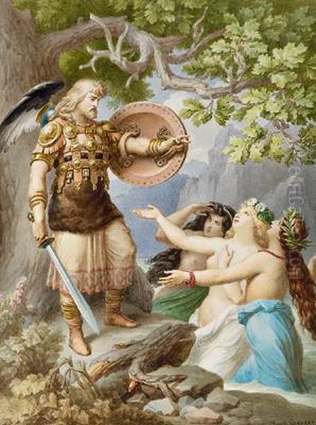 Mythologische Szene Oil Painting by Carl Joseph Geiger