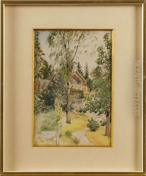 Skiss Mariedal Oil Painting by Albert Theodor Gellerstedt