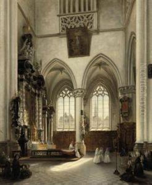 The Holy Communion Oil Painting by Jules Victor Genisson