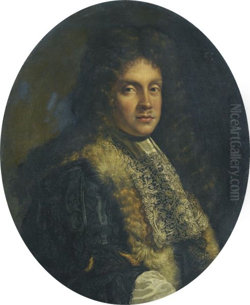 Portrait Of A Man, Bust-length Oil Painting by Benedetto Gennari