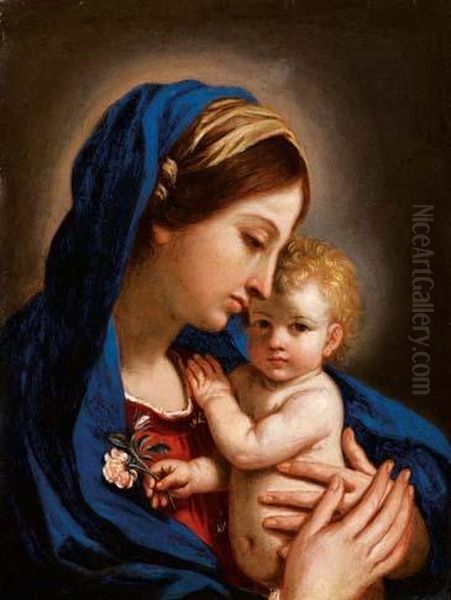 Madonna Col Bambino Oil Painting by Cesare Gennari