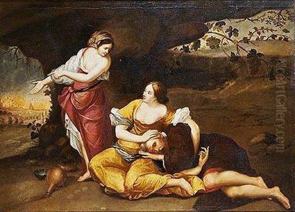 Lot Y Sus Hijas Oil Painting by Orazio Gentileschi