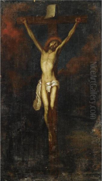 The Crucifixion Oil Painting by Georg Friedrich Adolph Schoner