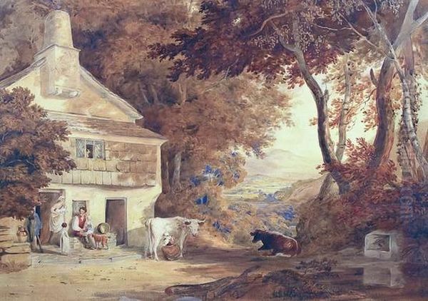 Somersetshire Landscape Oil Painting by Samuel George