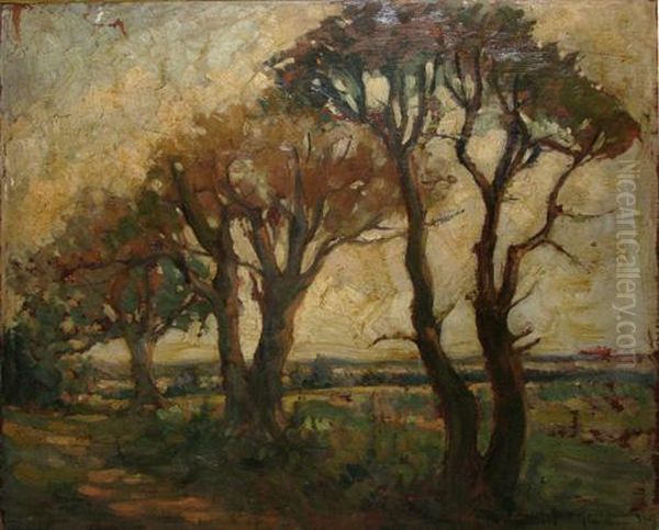 Peisaj La Malu Oil Painting by Marin H. Georgescu