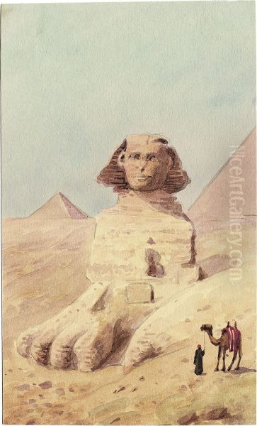 Sphinx Mit Kameltreiber Oil Painting by Friedrich Otto Georgi