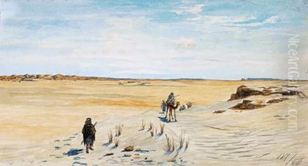 Beduinen In Der Wuste Oil Painting by Friedrich Otto Georgi