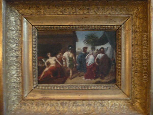 Briseis Reprise A Achille Par Les Herauts D'agamemnon. Oil Painting by Baron Francois Gerard