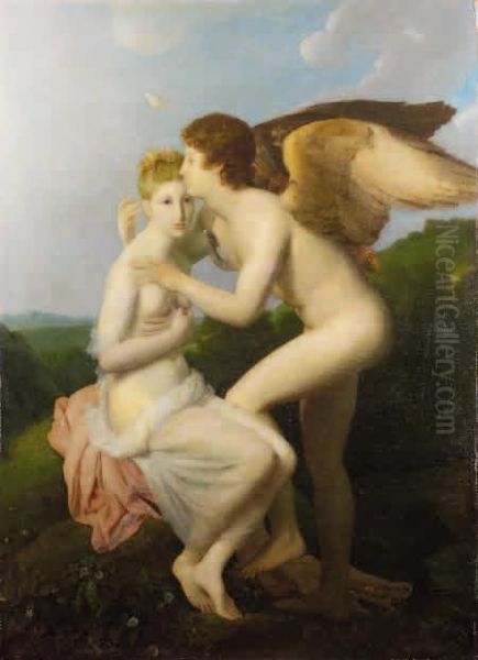 L'amour Et Psyche Oil Painting by Baron Francois Gerard