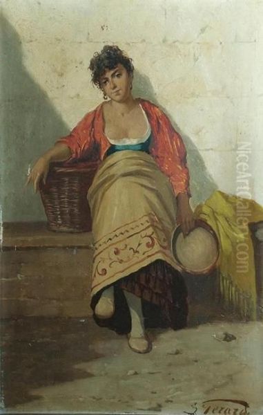 Jeune Italienne Oil Painting by Lucien Gerard