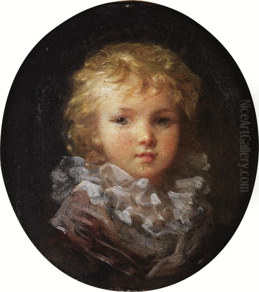 Portrait Of A Child Oil Painting by Marguerite Gerard