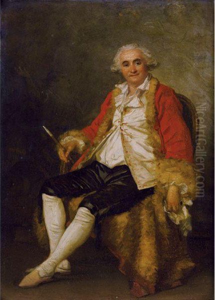 Portrait De Jean-honore Fragonard Oil Painting by Marguerite Gerard