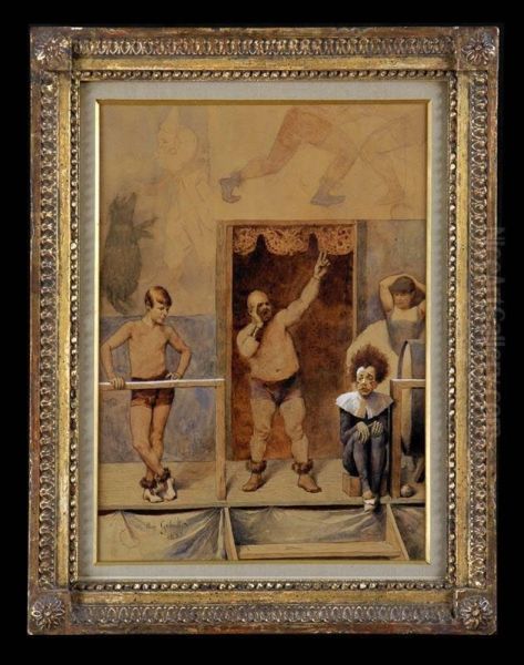 Circus Performance Oil Painting by Henry Gerbault