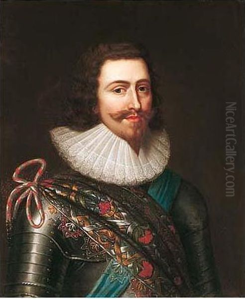 Portrait Of George Villiers, 1st Duke Of Buckingham (1592-1628) Oil Painting by Balthasar Gerbier D'Ouvilly