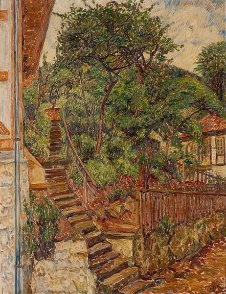 Aufgang Zum Garten Oil Painting by Alexander Gerbig