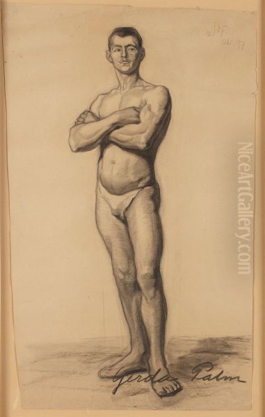 Male Nude Oil Painting by Palm Gerda