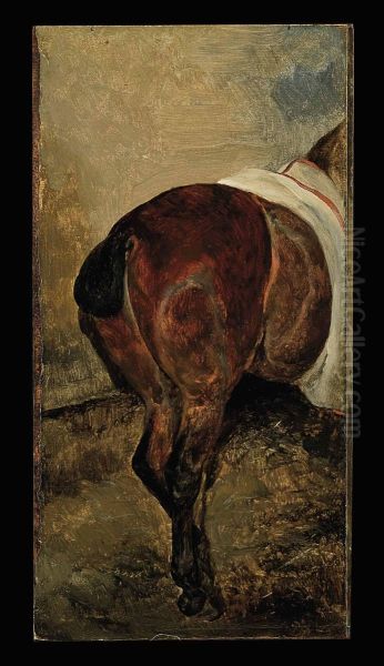 A Horse Croup Oil Painting by Theodore Gericault