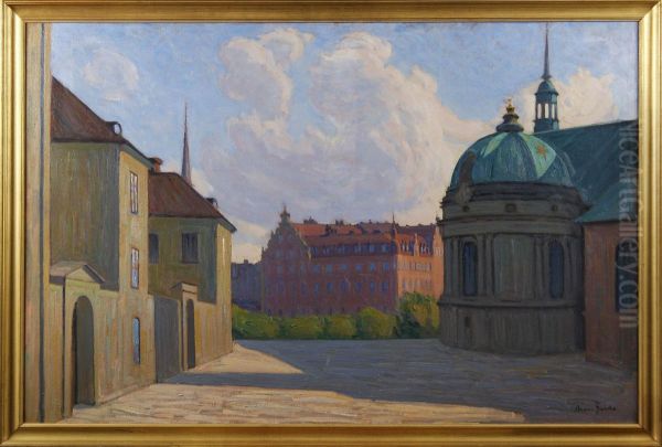 Riddarholmen Oil Painting by Aron Gerle