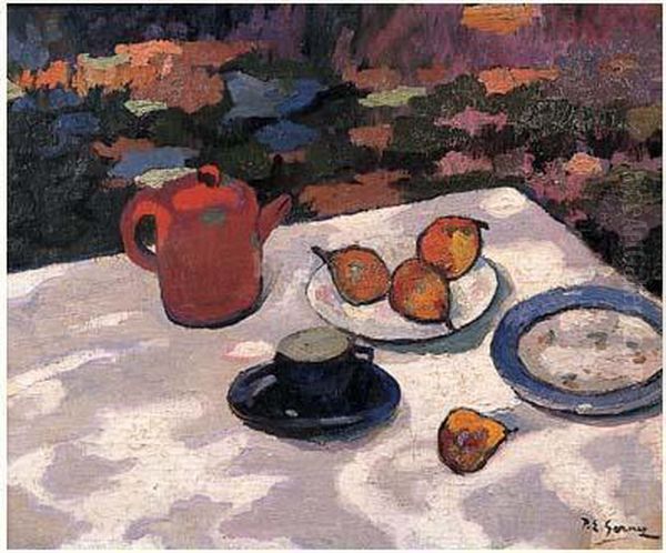 Nature Morte, Petit Dejeuner Oil Painting by Paul E. Gernez